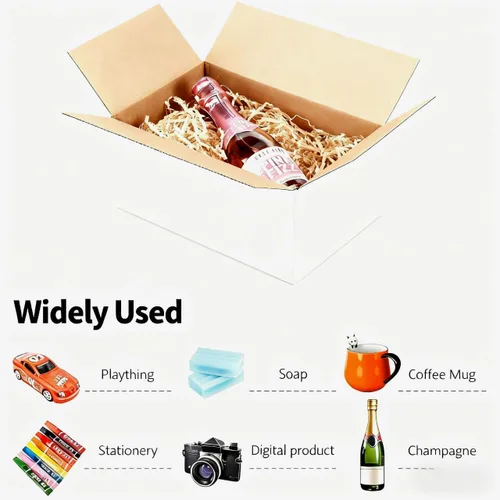 Miniatura 2 de PETAFLOP - Paquete de 25 cajas de envío de 10x7x5 pulgadas, caja de cartón corrugado blanca para embalaje de pequeñas empresas