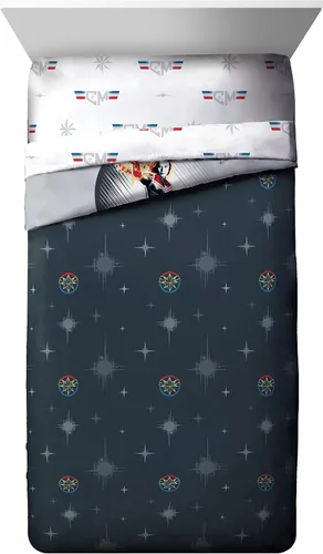Miniatura 3 de Jay Franco Captain Marvel Cool Energy - Juego de cama individual, color gris