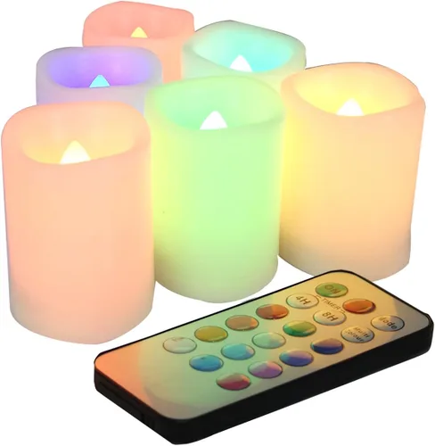 Miniatura 13 de Velas pequeñas de luz led, efecto de llama parpadeante, con pilas y control remoto. Luces decorativas para bautismo, bodas, fiestas, regalos. 6