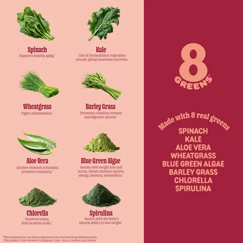 Miniatura 8 de 8Greens Supergreens Gomitas Superalimento en Polvo de Verduras en Gomitas para el Metabolismo, la Inmunidad y la Concentración, Enzimas