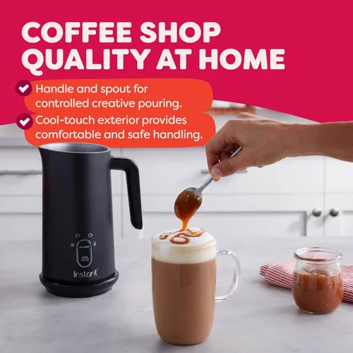 Miniatura 5 de Espumador de leche Instant Pot, vaporizador eléctrico 4 en 1, fabricante de espuma caliente y fría automática de 10 oz/295 ml y calentador de leche