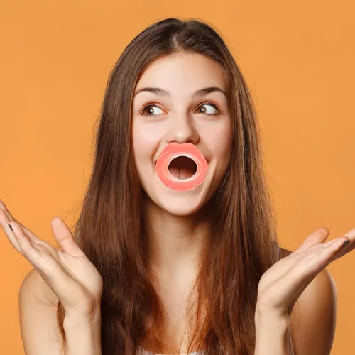 Miniatura 9 de 4 piezas de silicona labios cara delgada ejercitador de goma muscular labios entrenador tensor herramienta
