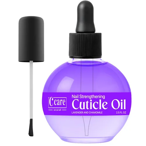 C CARE Aceite de cutícula de lavanda y manzanilla para uñas, repara cutículas durante la noche, hidrata y fortalece las uñas y cutículas, incluye