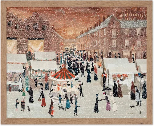 Miniatura 67 de Poster Master Impresión de pintura vintage de árbol de Navidad, póster retro de vacaciones, arte de invierno, diseño abstracto melancólico de pared