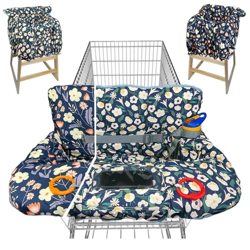 Miniatura 14 de Funda para carrito de compras para bebé, cubierta para carrito de compras para bebé niño y bebé niña, cubierta para silla alta para bebé y niño Gris
