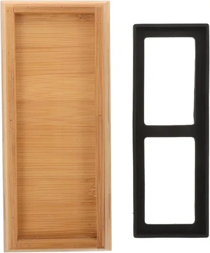 Miniatura 9 de Yardwe Soporte de piedra de afilar de bambú con base de goma antideslizante, ideal para afilar cuchillos de cocina en el hogar, 8.46 x 3.74 x 0.98