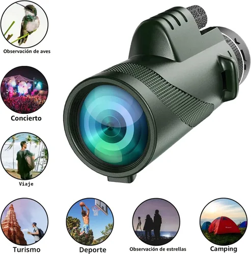 Miniatura 3 de Monocular-Telescopio 80x100 Monoculares de alta potencia de alta definición para adultos de alta potencia con adaptador de teléfono inteligente