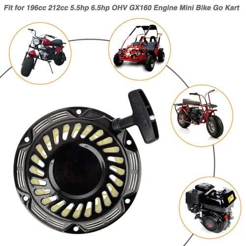 Miniatura 4 de FVRITO Conjunto de Arranque Manual Compatible con Motor de Retroceso Predator 212cc 196cc 6.5hp Coleman CT200U CT200U-EX BT200X Mini Bicicleta KT196
