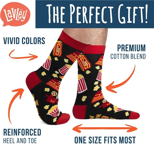 Miniatura 161 de Lavley Calcetines divertidos para adultos, regalos novedosos y rellenos de calcetines para hombres, mujeres y adolescentes, talla única