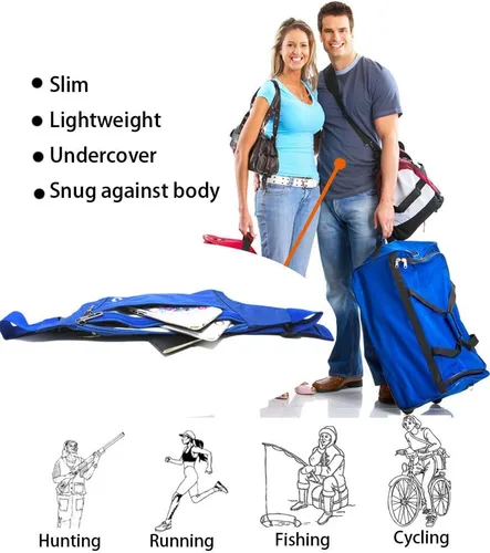 Miniatura 91 de Bolsa de cintura ultrafino con ranuras c/visualización para tarjeta de crédito, para deportes, aire libre, correr, caminar, viajes.