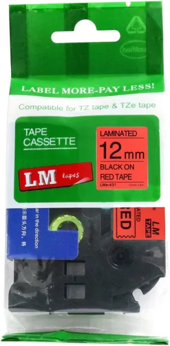 Miniatura 23 de Cinta LM - Brother PT-1010 3/8 pulgadas (0.354 in 0.35 laminadas) Negro sobre transparente compatible con TZe P-Touch Cinta para rotuladora Brother