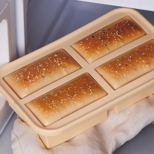 Miniatura 6 de Winrock Super Ice Cube Tray 1 taza x 4 porciones, molde grande de silicona para congelar con tapa, para sopa y comida, recipiente de almacenamiento