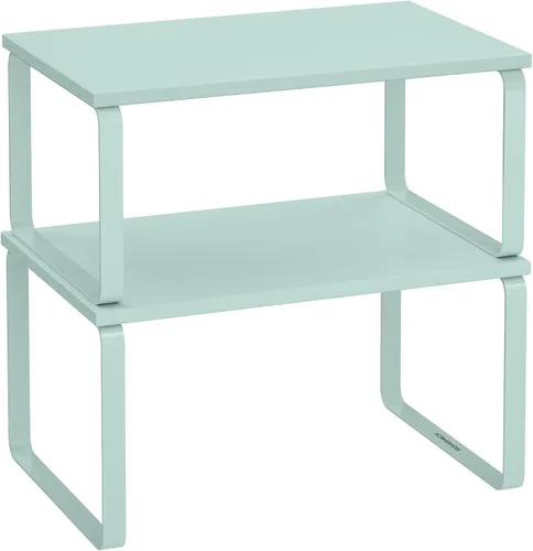 Miniatura 25 de SONGMICS Estante Organizador de Gabinete, Juego de 2 Estantes de Encimera de Cocina, Almacenamiento de Cocina, Estante de Especias, Apilable