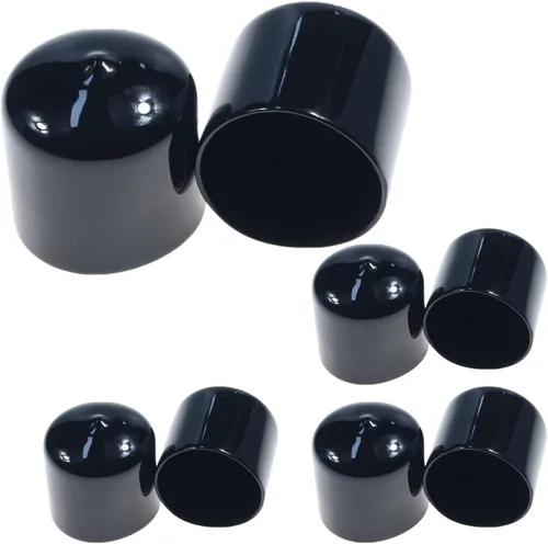 Miniatura 14 de Acocony Tapones de goma redondos de 1 pulgada, tapones de plástico de PVC flexible para agujeros redondos, color negro, paquete de 12