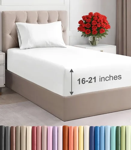 Miniatura 46 de Sábanas King divididas con bolsillos extra profundos, sábanas transpirables y refrescantes de 5 piezas, sábanas de lujo para hotel, suaves, sin 25