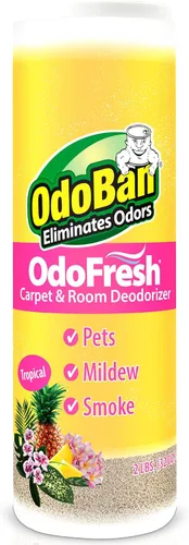OdoBan OdoFresh Polvo Desodorante para Alfombras y Habitaciones para Olores y Hedores del Hogar, Incluye Humo, Orina de Mascotas, Perros y Arena de