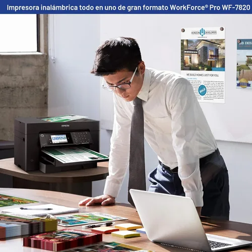 Miniatura 6 de Epson Workforce Pro WF-7820 Impresora inalámbrica todo en uno de gran formato con impresión automática de 2 caras de 13 x 19 pulgadas, copia