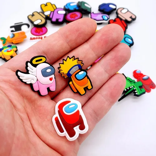 Miniatura 8 de JunxinGYL 42 piezas de dijes para zapatos, pulsera con agujeros, accesorios para niños, niñas, adolescentes y adultos, recuerdos de fiesta de Among
