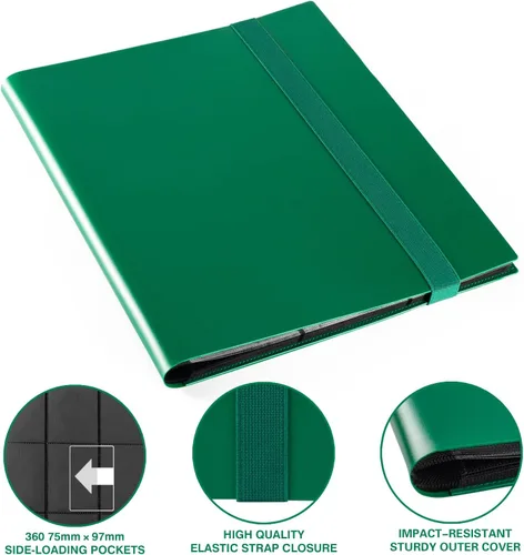 Miniatura 2 de GEAoffice Carpeta para Tarjetas, Álbum Carpeta de Tarjetas Coleccionables de 9 Bolsillos, Carpeta de 360 Bolsillos de Carga Lateral para Tarjetas