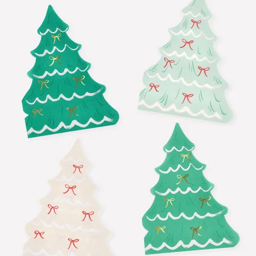 Miniatura 7 de Meri Meri Servilletas de Papel de Navidad (Paquete de 16), Papel Grueso y Absorbente de 3 Capas, Servilletas de Navidad con Forma Desechables