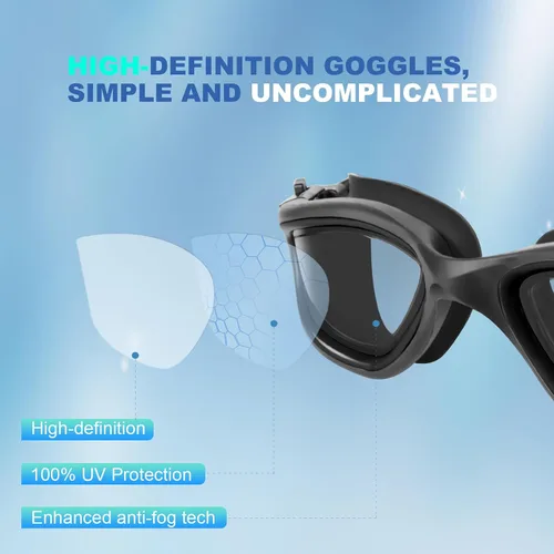 Miniatura 5 de EXP VISION Gafas de natación para adultos, gafas de natación antivaho para mujeres y hombres, sin fugas, gafas de agua de triatlón