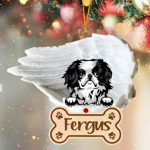 Miniatura 18 de Adorno de perro afgano de 1 ángel, adorno acrílico 2D personalizado conmemorativo para perros, regalo por pérdida de mascotas, regalo