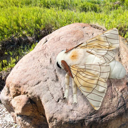 Miniatura 3 de Animal de peluche de polilla de seda de simulación, polilla de seda realista, animal de insecto de 10 pulgadas, lindo regalo para niños, juguete