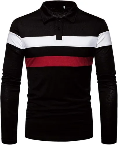 HHGKED Camisas tipo polo para hombre, casuales, de manga corta y larga, para golf, delgadas, a la moda