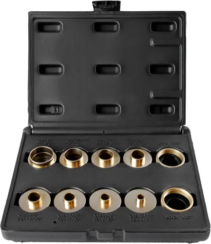 Miniatura 2 de O'SKOOL RA02 - Juego de bujes para enrutador, bujes guía de plantilla de latón para carpintería, 5/16" a 1", se adapta a subbase de enrutador