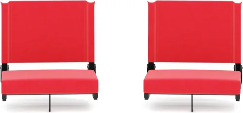 Miniatura 31 de Flash Furniture - asiento cómodo para usar en gradas de Flash - soporta 500 libras Silla de estadio ligera con asa y asiento ultra acolchado