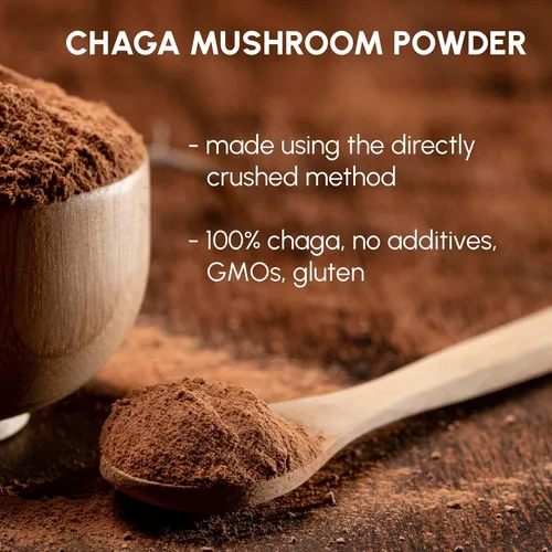 Miniatura 2 de Polvo de hongos Chaga 8 oz