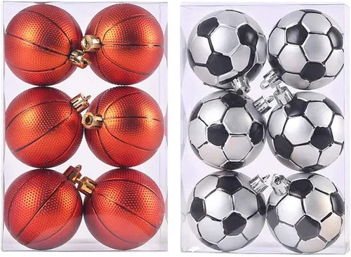 Miniatura 9 de 12 piezas de suministros de fiesta de fútbol pelota de fútbol rugby adornos colgantes decoraciones de bolas temáticas de deportes decoraciones