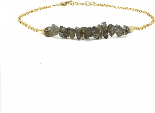 Miniatura 59 de Gempires Natural Chips Bar Bracelet, Energy Healing Crystals, Birthday, Gift for Her, Gemstone Jewelry 8 inch