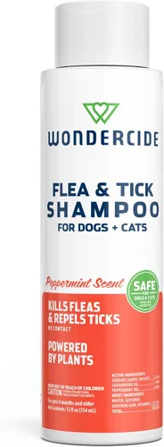 Wondercide - Champú antipulgas y garrapatas para perros y gatos - Tratamiento matapulgas y garrapatas con aceites esenciales naturales - para