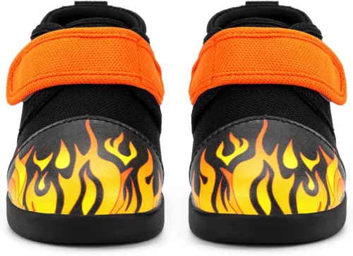 Miniatura 2 de ikiki Zapatillas deportivas para niños pequeños y niños pequeños. Tenis de ajuste espacioso. Nota no chirriantes, puntera y talón de cuero vegano