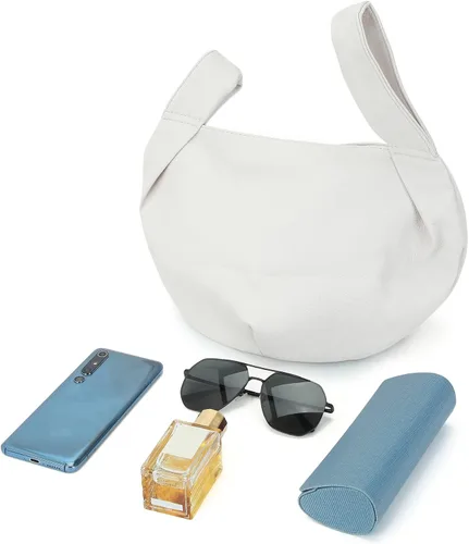 Miniatura 2 de Earnda Bolsa pequeña para mujer bolsa de mano suave con asa superior bolsa de mano con nudo de muñeca