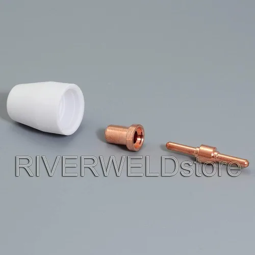 Miniatura 8 de RIVERWELD PT-31 LG-40 JG40 Antorcha de corte de plasma Consumibles Punta Extendida Boquilla 18866L Electrodo 18205L Escudo de Sudario Taza
