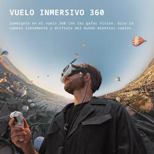 Miniatura 4 de Antigravity Drone A1-360 con plan de cuidado de 1 año, gafas inmersivas, control de movimiento de punto a volar para adultos y principiantes, evitar