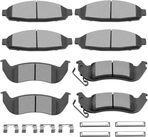 Miniatura 14 de SCITOO Juego de pastillas de freno de disco de cerámica delanteras y traseras para 2003-2005 para Infiniti G35, para Nissan 350Z para Altima