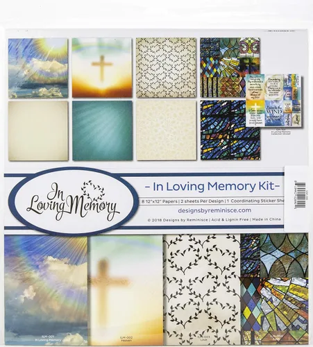 Reminisce (REMBC) en Loving Memory Scrapbook Collection Kit, multicolor, (ILM-200)