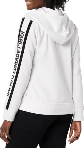 Miniatura 2 de Karl Lagerfeld Paris Sudadera con capucha de manga larga con logotipo para mujer