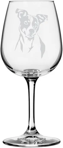 Miniatura 23 de Copa de vino de 12.75 onzas con diseño de perro grabado
