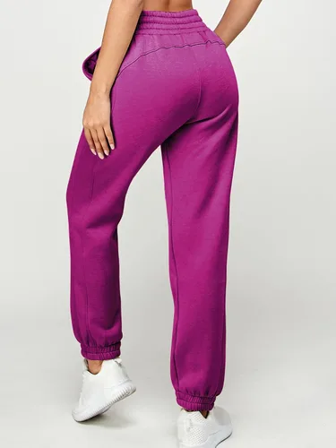 Miniatura 53 de IUUI Pantalones deportivos de cintura alta para mujer, con bolsillos, de algodón, holgados, atléticos