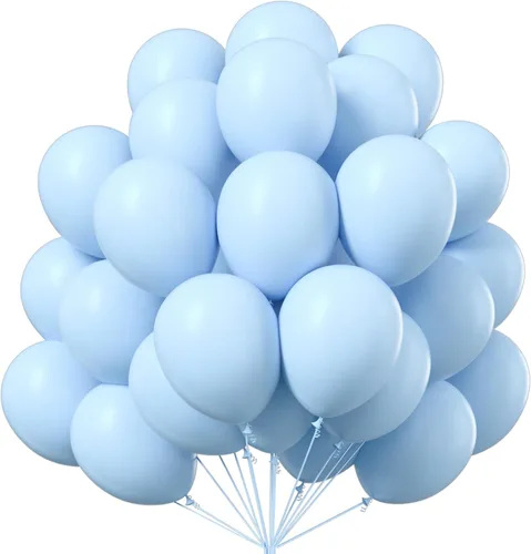 Miniatura 147 de PartyWoo Globos de color azul pizarra, 100 unidades, diferentes tamaños, paquete de 18, 12, 10, 5 pulgadas, azul marino, azul polvoriento, bohemio