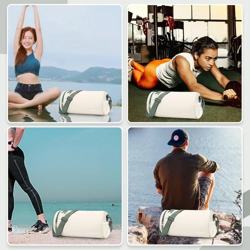 Miniatura 7 de Bolsa de gimnasio pequeña para mujer, A8-Beige y Verde