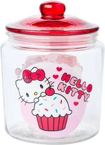 Miniatura 12 de Silver Buffalo Sanrio Hello Kitty Tazón de galletas diseño de gatito rosa tamaño mediano de cerámica Hello Kitty Waving (cerámica)