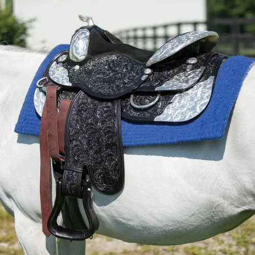 Miniatura 7 de Billy Royal Sedona Western Show Sillín Ideal para caballos de respaldo más corto Calidad hecha a mano Chapado en plata de ley Garantiza