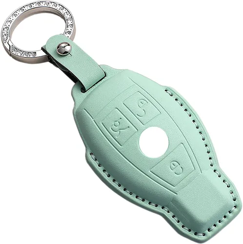 Miniatura 27 de para Mercedes-Benz Funda para llavero, Funda para llavero Mercedes C E M S CLS CLK GLK GLC G AMG Accesorios para llavero de cuero Funda protectora