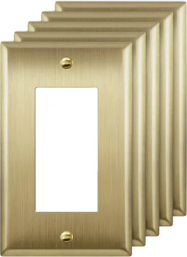 Miniatura 29 de ENERLITES Placa de pared de metal con interruptor decorativo triple, cubierta de tomacorriente de acero inoxidable, resistente a la corrosión, acero