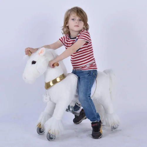 UFREE pony, caballo de juguete que camina, caballo balancín con ruedas Giddy Up Ride On para niños 3 a 5 años, 3 hasta 5 años